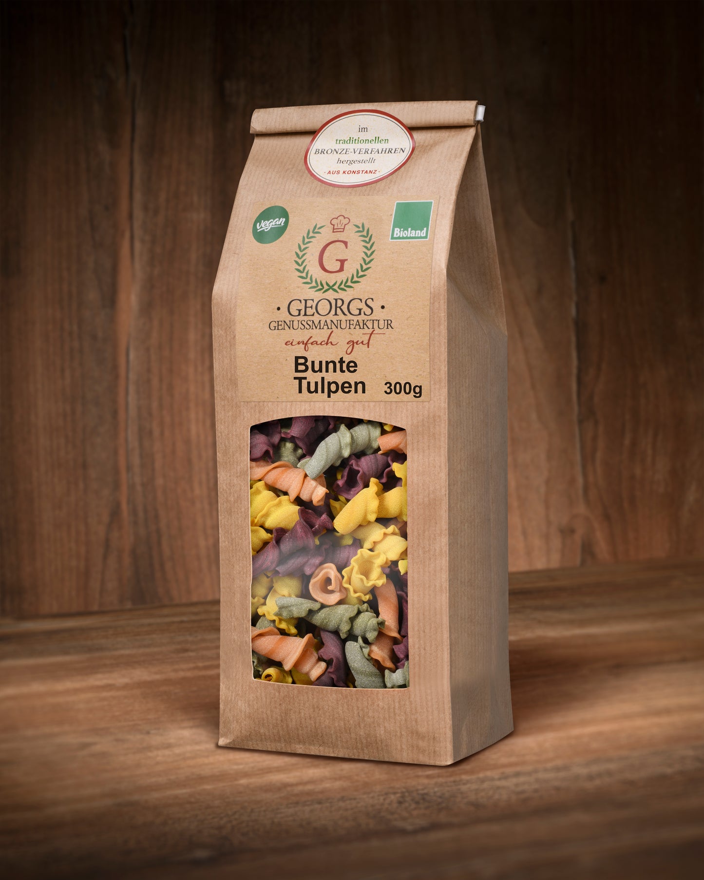 Bunte Tulpen Nudeln Hartweizen vegan Bioland 300 g