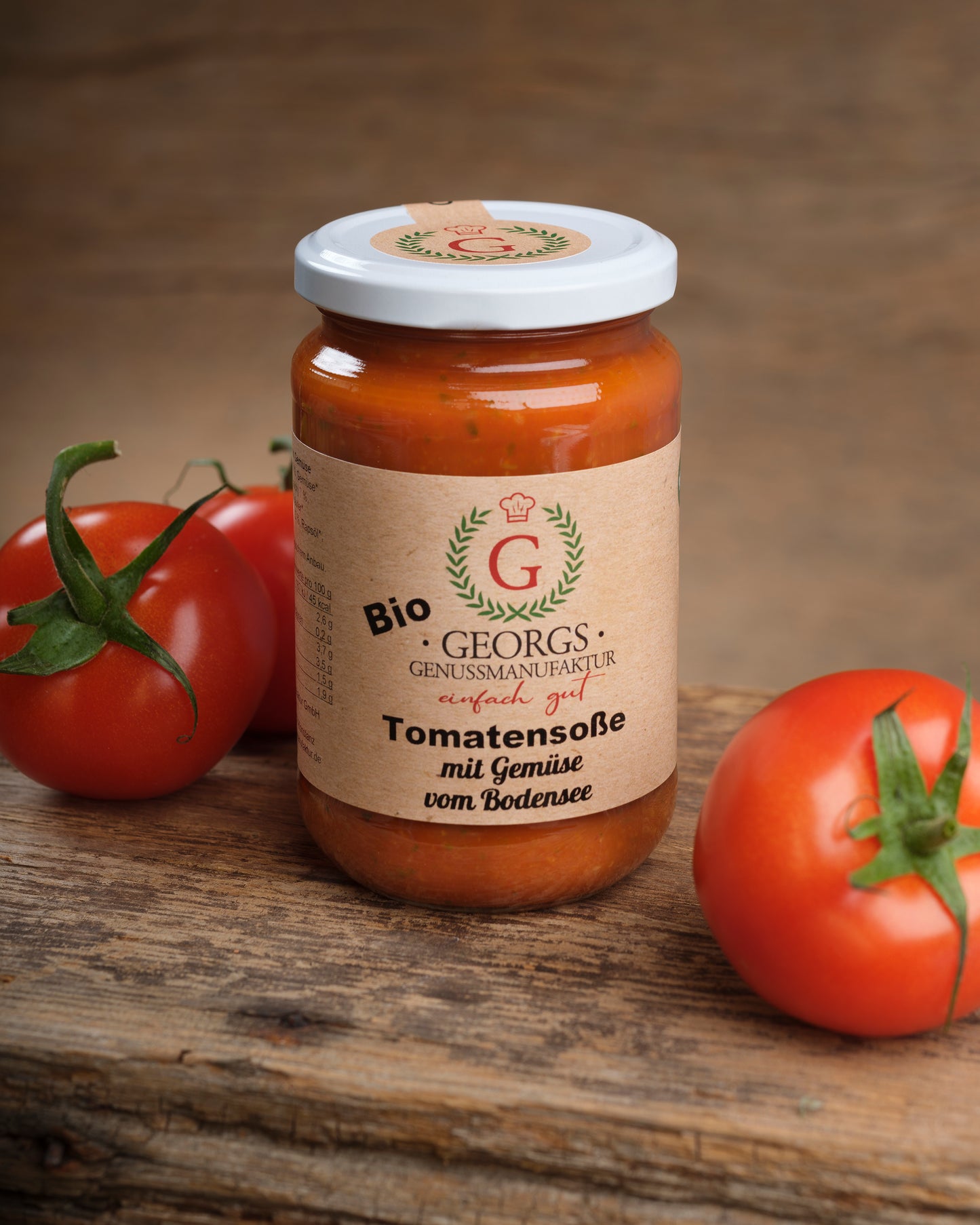 Bio Tomatensoße mit Gemüse vom Bodensee vegan 340 ml